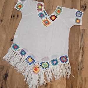 India Boutique Multicolor Crochet Top